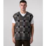 Fred Perry Kläder Fred Perry Men's Glitch Tartan Knitted Vest Green