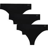 Under Armour Women's Pure No Show Thong Pack Black