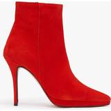 DANIEL Abigail Red Suede Platform Ankle Boots 40, Colour: Red Su