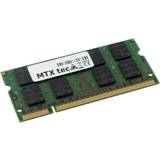 RAM minnen Mtxtec 1 GB Notebook minne SODIMM DDR2 PC2-4200, 533 MHz, 200 stifts RAM laptop minne
