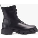 Skor DANIEL Lippy Black Leather Front Zip Ankle Boots Colour: Black Leather