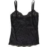 Dolce & Gabbana Nattlinnen Dolce & Gabbana Black Lace Silk Sleepwear Camisole Top Underwear IT1
