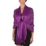 Rayon Accessoarer Sakkas 78" X 28" Rayon from Bamboo Soft Solid Pashmina Feel Shawl/Wrap/Stole Violet