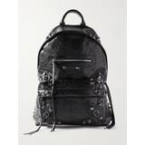 Skinn - Svarta Skolväskor Balenciaga Cagole Leather Backpack