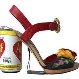 36 ⅓ Sandaletter Dolce & Gabbana Multicolor Floral-Embellished Cylindrical Heels AMORE Sandals EU35/US4.5