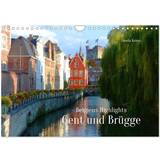 Kalendrar & Anteckningsblock Calvendo Belgiens Highlights Gent Brügge Wandkalender 2024 A4