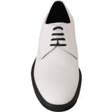 Vita Derby Dolce & Gabbana White Leather Derby Dress Formal Shoes EU39/US6
