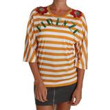 Bomull - Dam - One Size T-shirts Dolce & Gabbana White Orange FIRENZE Top T-shirt IT42