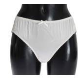 Dolce & Gabbana Trosor Dolce & Gabbana White Satin Stretch Underwear Panties IT1