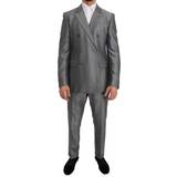 Herr - M Kostymer Dolce & Gabbana Black Stretch Crystal Bee Slim Fit Suit IT48