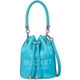 Blåa Bucketväskor Marc Jacobs The Leather Mini Bucket Bag - Pool