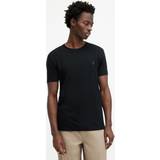 Kläder AllSaints Tonic Crew Neck Slim Ramskull T-Shirt Jet Black