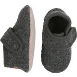 Melton Barnskor Melton Wool Soft Shoe w. Velcro - Antracite