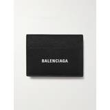 Balenciaga Logo-Print Full-Grain Leather Cardholder - Men - Black