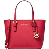 Michael Kors Jet Set Travel Extra Small Saffiano Leather Top Zip Tote Bag - Bright Red