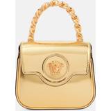 Versace Väskor Versace La Medusa Mini metallic leather tote bag gold One size fits all