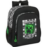 Väskor Minecraft Skolryggsäck Svart Grå 32 X 38 X 12 cm