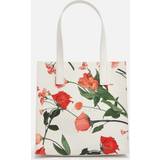 Vita Väskor Ted Baker Fleucon Floral-Print Faux Leather Bag White