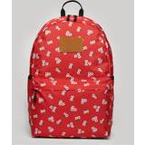 Superdry Röda Väskor Superdry Montana-ryggsäck med tryck för kvinnor, Röda kronblad, one_size