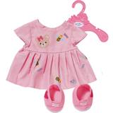 Zapf Creation 834442 BABY född björnklänning – rosa klänning för nallebjörn eller 43 cm stor BABY född docka med rosa skor
