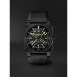 Bell & Ross Klockor Bell & Ross BR 03-92 Radiocompass Limited Edition Automatic 42mm Ceramic and Rubber Watch, Ref. No. BR0392-RCO-CE/SRB Men Black
