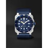 Bell & Ross BR 03-92 Diver Blue Automatic 42mm and Rubber Watch, Ref. No. BR0392-D-BU-ST/SRB Men Blue