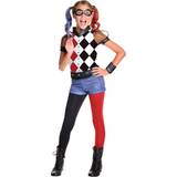 Clowner - Superhjältar & Superskurkar Maskeradkläder Rubies Girls DC Superhero Deluxe Harley Quinn Costume