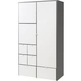 Utdragbara lådor Klädförvaring Ikea VIsthus Grey/White Garderob 122x216cm