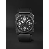 Bell & Ross Armbandsur Bell & Ross BR 03 Automatic 41mm Ceramic and Rubber Watch, Ref. No. BR03A-BL-CE/SRB Men Black
