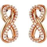 Roséguld Örhängen Swarovski Hyperbola Stud Earrings - Rose Gold/Transparent