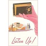 Vintage Journal Listen Up, Gloved Hand with Transistor Radio