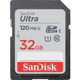32 GB Minneskort & USB-minnen SanDisk Ultra SDHC Class 10 UHS-I U1 120MB/s 32GB