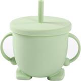 Shein 1pc Children's Silicone Learning Cup With Double Handles And Straw, Summer