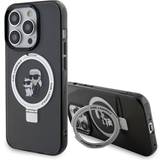 Apple iPhone 15 Pro - Vita Mobilskal Karl Lagerfeld Ring Stand MagSafe Case for iPhone 15 Pro