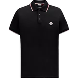 Moncler Slim Överdelar Moncler Logo Patch Polo Shirt - Black