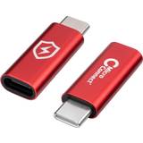 MicroConnect Kabeladaptrar - Röda Kablar MicroConnect USB C - USB C Data Blocker Adapter M-F