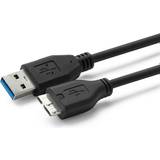 3.0 - Nickel - USB-kabel Kablar MicroConnect USB A - USB Micro B 3.0 M-M 3m
