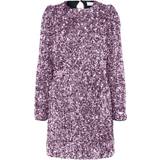 46 - Enfärgade - Korta klänningar Selected Sequin Mini Dress - Pink Lavender