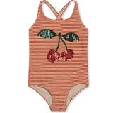 Elastan Baddräkter Barnkläder Konges Sløjd Jade Swim Suit - Glitter Stripe