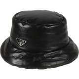 Prada Svarta Kläder Prada Leather Logo Hat