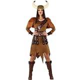 Brun - Vikingar Maskeradkläder Atosa Costume Female Viking