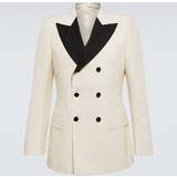 Gucci Kläder Gucci Double-breasted wool and mohair suit jacket white