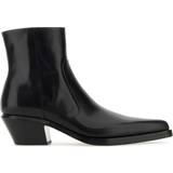 Skor Black Leather Ankle Boots