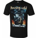 Wild Bomberjackor Kläder Wild S, Black Running T Shirt Under Jolly Roger Album Band Logo new Official Mens Black