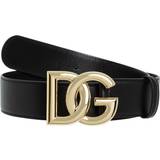 Dolce & Gabbana Kläder Dolce & Gabbana DG leather belt black 75CM