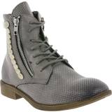 Arizona Skor Arizona Schuhe Boots coole Damen Schnür-Stiefeletten Grau Used