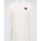 Moncler Bomull - Vita Kläder Moncler Logo cotton jersey T-shirt white