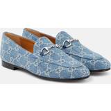 Gucci Skor Gucci New Jordaan GG denim loafers blue