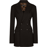 Dolce & Gabbana Dam - Quiltade jackor Kläder Dolce & Gabbana Giacca Double Breasted Milano Rib Jacket - Black