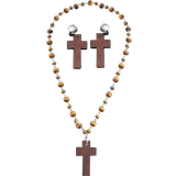 Damer - Uniformer & Yrken Tillbehör Widmann Nun Rosary & Cross Jewelry Set Brown